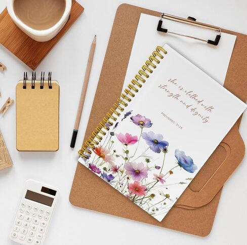 Christian Bible Journals for Women, Christian Notebook, Prayer Journal for Women, Bible Notebooks for Note Taking, She is Fearfully and Wonderfully Made Spiral Notebook 5.5x8.3 with 164 Pages in Saudi Arabia