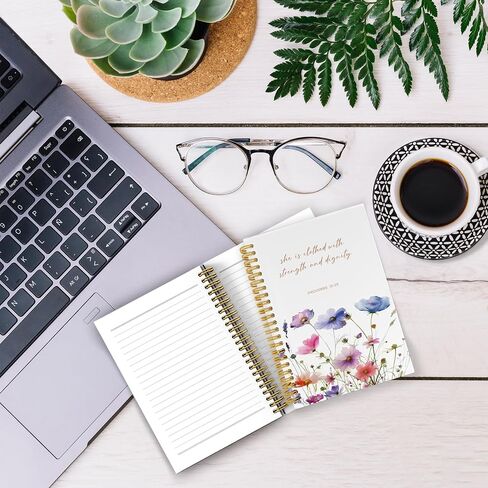 Christian Bible Journals for Women, Christian Notebook, Prayer Journal for Women, Bible Notebooks for Note Taking, She is Fearfully and Wonderfully Made Spiral Notebook 5.5x8.3 with 164 Pages in Saudi Arabia