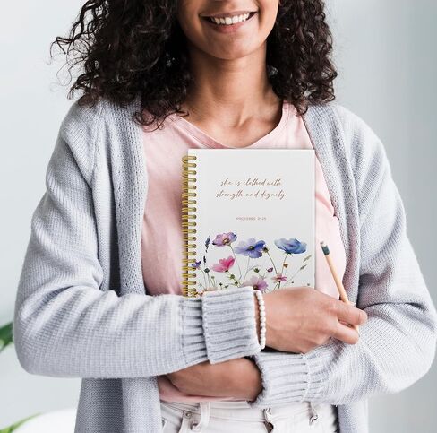 Christian Bible Journals for Women, Christian Notebook, Prayer Journal for Women, Bible Notebooks for Note Taking, She is Fearfully and Wonderfully Made Spiral Notebook 5.5x8.3 with 164 Pages in Saudi Arabia