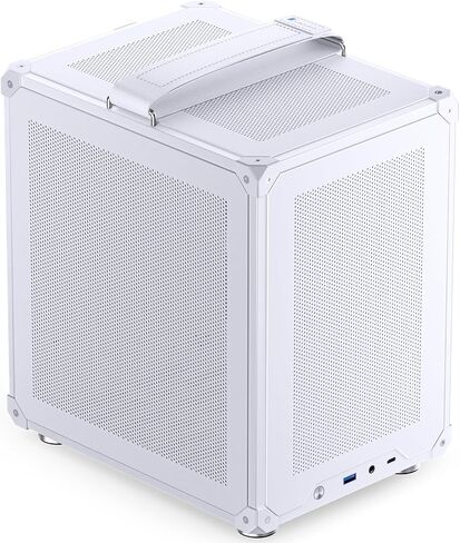 JONSBO C6-ITX حافظة كمبيوتر شبكية صغيرة بمقبض ITX باللون الأسود، هيكل ITX لسطح المكتب بسيط وصغير الحجم، SP MB ITX/MINI-DTX، ATX Power Bite (L140mm Max.)، مبرد برجي 170 مم، 3 أوضاع للمروحة، علبة مفتوحة بدون أدوات، أسود in Saudi Arabia