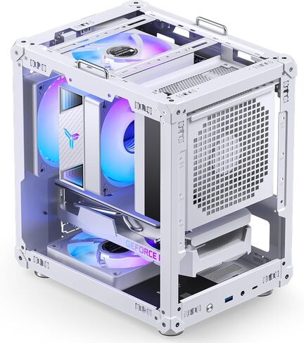 JONSBO C6-ITX حافظة كمبيوتر شبكية صغيرة بمقبض ITX باللون الأسود، هيكل ITX لسطح المكتب بسيط وصغير الحجم، SP MB ITX/MINI-DTX، ATX Power Bite (L140mm Max.)، مبرد برجي 170 مم، 3 أوضاع للمروحة، علبة مفتوحة بدون أدوات، أسود in Saudi Arabia