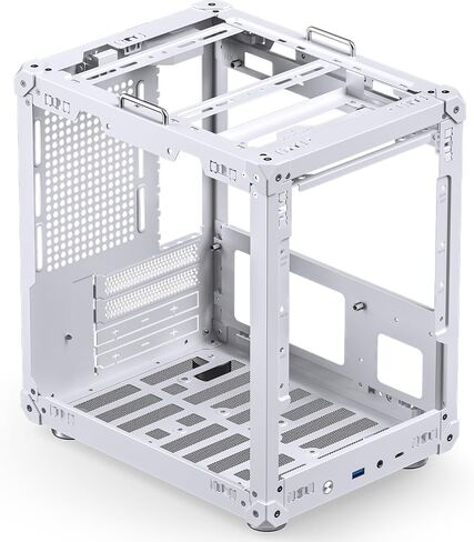 JONSBO C6-ITX حافظة كمبيوتر شبكية صغيرة بمقبض ITX باللون الأسود، هيكل ITX لسطح المكتب بسيط وصغير الحجم، SP MB ITX/MINI-DTX، ATX Power Bite (L140mm Max.)، مبرد برجي 170 مم، 3 أوضاع للمروحة، علبة مفتوحة بدون أدوات، أسود in Saudi Arabia