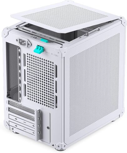 JONSBO C6-ITX حافظة كمبيوتر شبكية صغيرة بمقبض ITX باللون الأسود، هيكل ITX لسطح المكتب بسيط وصغير الحجم، SP MB ITX/MINI-DTX، ATX Power Bite (L140mm Max.)، مبرد برجي 170 مم، 3 أوضاع للمروحة، علبة مفتوحة بدون أدوات، أسود in Saudi Arabia