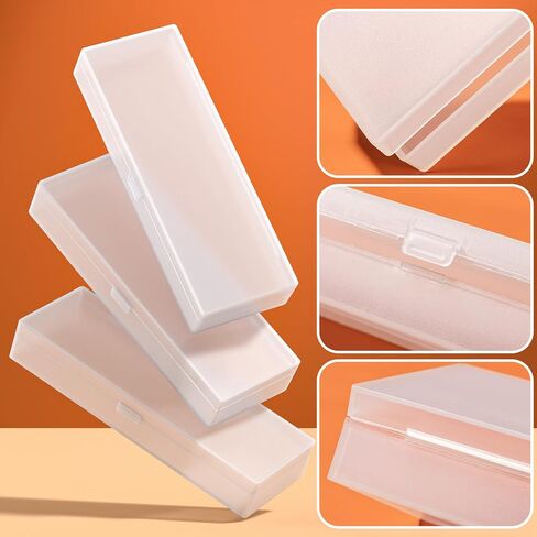 9PCS Clear Plastic Pencil Box, Bulk Pencil Case Large Capacity Hard Plastic Crayon Box with Snap-tight Lid, Stackable Storage Organizer Box for Hobby Arts Crafts Stationery Office Supplies in Saudi Arabia