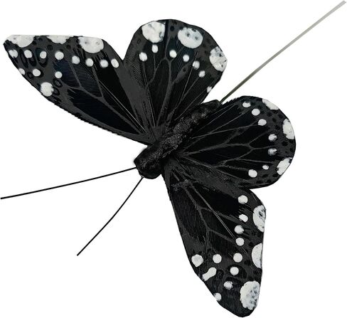 YCHTEWY- 12 pcs Black Butterflies Party Decorations Halloween Decoration Home Decoration… in Saudi Arabia