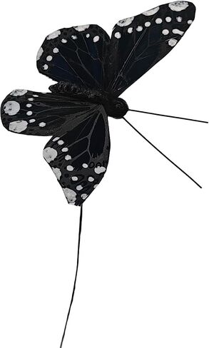 YCHTEWY- 12 pcs Black Butterflies Party Decorations Halloween Decoration Home Decoration… in Saudi Arabia