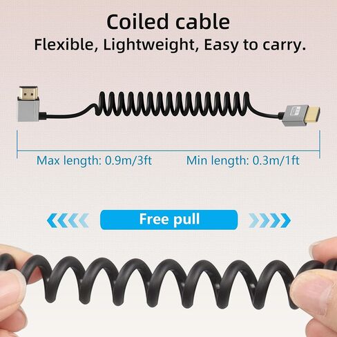 كابل RIIEYOCA 4K قصير HDMI إلى HDMI ملفوف، 18 جيجابت في الثانية عالي السرعة HDMI ذكر إلى سلك ذكر HDMI، 4K HDMI 2.0 يدعم 4K@60 هرتز، متوافق مع الكاميرات وكاميرا الفيديو والشاشة (3FT/0.9M) in Saudi Arabia