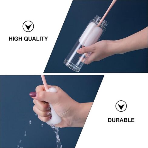 Alasum 4Pcs Cup Cleaning Brush teapot spout Brush Eyeglass Cleaner Water Mug Brush Water Bottle scrubbing Brush Handle Bottle Brush Milk Cup Glasses Sponge Cleaning Ball Baby in Kuwait