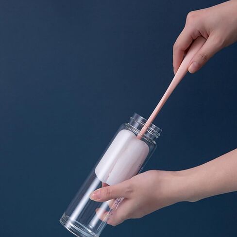 Alasum 4Pcs Cup Cleaning Brush teapot spout Brush Eyeglass Cleaner Water Mug Brush Water Bottle scrubbing Brush Handle Bottle Brush Milk Cup Glasses Sponge Cleaning Ball Baby in Kuwait