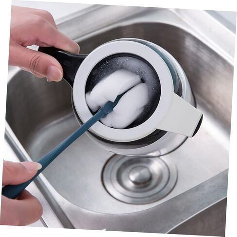 Alasum 4Pcs Cup Cleaning Brush teapot spout Brush Eyeglass Cleaner Water Mug Brush Water Bottle scrubbing Brush Handle Bottle Brush Milk Cup Glasses Sponge Cleaning Ball Baby in Kuwait