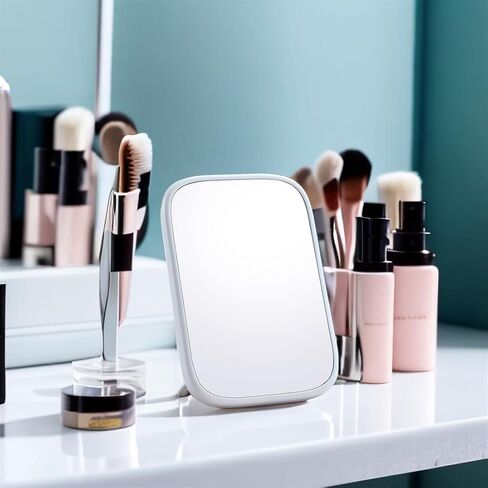 Makeup Mirror (Multi-Angle) Super HD Makeup Mirror Hand Free/Handheld Super HD Tabletop Mirrors Large Mirror in Saudi Arabia