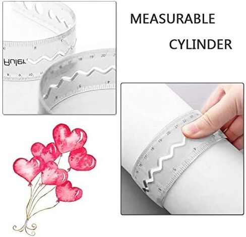 8PCS Flexible Ruler for Kids Adults, 30cm/12inch Bendable Rulers Folding Soft Plastic Rulers Shatterproof Straight Measuring Tools Gift for School Classroom Office (Rainbow) in Kuwait
