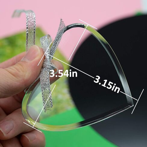 StayMax زخرفة قلب زجاجية شفافة فارغة معلقة قلادة فارغة التسامي فارغة in Kuwait