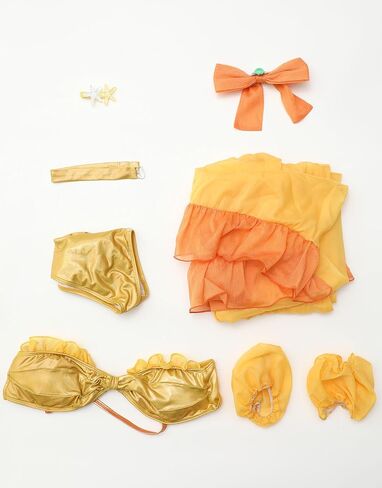 ملابس السباحة النسائية Haikyuu Daisy Cosplay مع تنورة ملفوفة بيكيني أنيمي مع خيوط حول الخصر ورسن ثوب السباحة in Kuwait