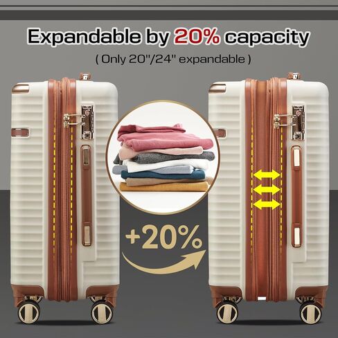 Joyway Luggage Sets 3 Piece, Expandable Hard Shell Suitcase Set with Spinner Wheels, Lightweight Travel Luggage Set with TSA Lock(Black,L uggage Sets 5 Piece) in Saudi Arabia