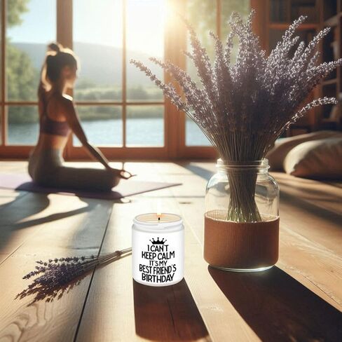 POTENTIA Best Friend Gift, Gift for Women, Funny Birthday Gift for Women, Colleague, Mother’s Day, Birthday Gift, Gift for Friend Who is Moving 9Oz Lavender Scented Candle with Gift Ready Premium Box in Saudi Arabia