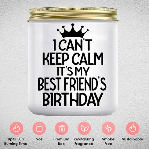 POTENTIA Best Friend Gift, Gift for Women, Funny Birthday Gift for Women, Colleague, Mother’s Day, Birthday Gift, Gift for Friend Who is Moving 9Oz Lavender Scented Candle with Gift Ready Premium Box in Saudi Arabia