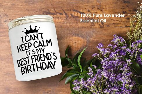 POTENTIA Best Friend Gift, Gift for Women, Funny Birthday Gift for Women, Colleague, Mother’s Day, Birthday Gift, Gift for Friend Who is Moving 9Oz Lavender Scented Candle with Gift Ready Premium Box in Saudi Arabia