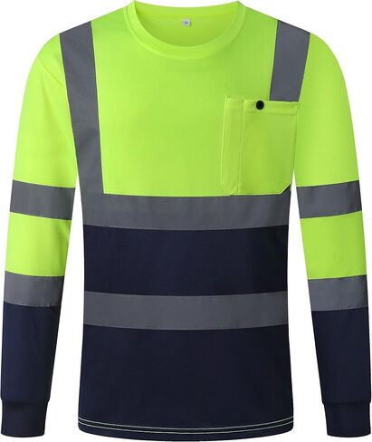 JKSafety 3 Pack Hi-Vis Reflective Safety Apparel | Daily Work T-Shirt Yellow Color with Sewed Retro-Reflective Strips | ANSI Compliance (77-3P-Yellow, XXL) in Kuwait