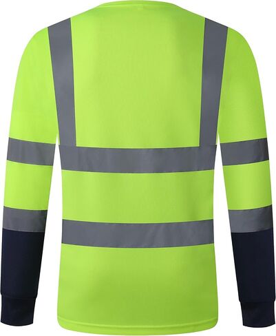 JKSafety 3 Pack Hi-Vis Reflective Safety Apparel | Daily Work T-Shirt Yellow Color with Sewed Retro-Reflective Strips | ANSI Compliance (77-3P-Yellow, XXL) in Kuwait