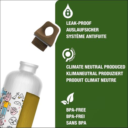 SIGG - Metal Kids Water Bottle - Traveller - Made in Switzerland - Carbonated Drinks - Leak Proof - for School - 20 Oz in Kuwait
