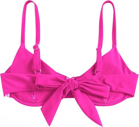 ZAFUL Women's Twist Front Bikini Top Underwire Tie Knot Back Bikini Top Padded Swimsuit Bathing Suits Top in Saudi Arabia