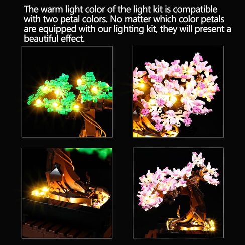 طقم إضاءة LED Kyglaring لمجموعة شجرة Lego Bonsai - مجموعة أضواء لمجموعة نماذج البناء 10281 - مجموعة Not Lego (الإصدار الكلاسيكي) in Kuwait