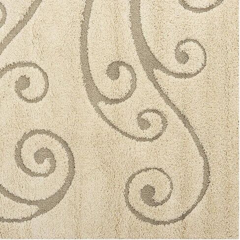 Modway Jubilant Abound Abstract Swirl Shag 5x8 Area Rug in Creame and Beige in Kuwait