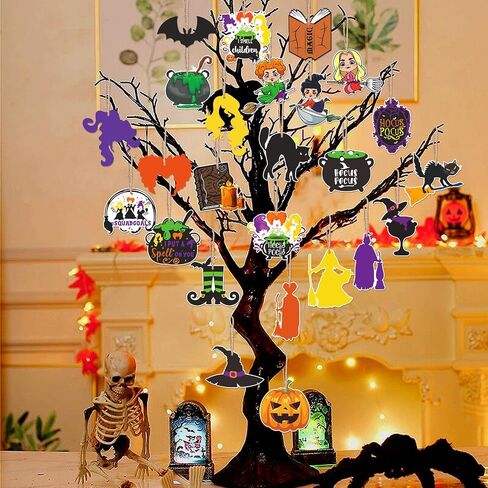 25pcs Hocus Pocus Party Decorations Hocus Pocus Ornaments for Tree Halloween Tree Ornaments Hocus Pocus Party Supplies Hocus Pocus Decorations Hocus Pocus Ornaments Hocus Pocus Decor in Saudi Arabia