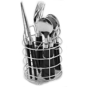 Gibson 53441.16 Sensations Stainless Steel 16-Piece Flatware Set Black