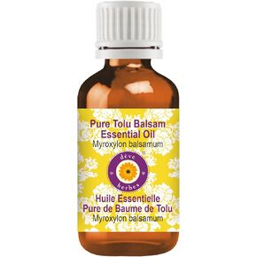 Deve Herbes Pure Tolu Balsam Essential Oil (Myroxylon balsamum) Steam Distilled 50ml (1.69 oz)