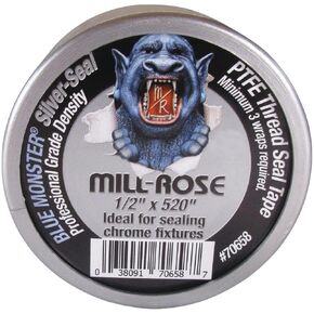 Mill Rose Blue Monster Silver 520 in. L x 1/2 in. W Thread Seal Tape - Case of: 30;30