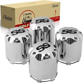 Roykaw Golf Cart Wheel Hub Cap Covers Compatible with EZGO, Club Car, Yamaha - 4 PCS