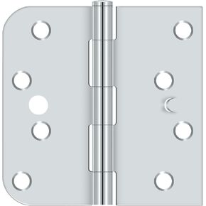 Deltana S44058TT26-LH Left Hand 4" x 4" x 5/8" x Square Hinge; Bright Chrome Finish