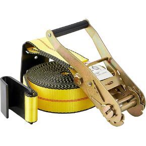 2" x 27' Heavy Duty Ratchet Tie Down Straps w/Double J Hooks, 3,333 Lbs WLL Cargo Control for Trucks & Trailers, 2 Inch Durable Straps for Motorcycle, ATV & Boat Transportation, 2 Pack