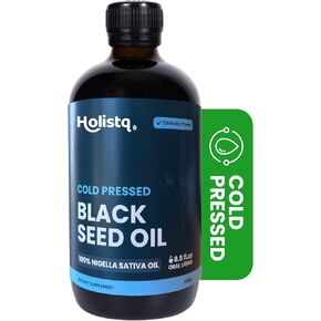 HOLISTQ Black Seed Oil Cold Pressed Capsules 120 Softgel Capsules 500mg| 5% Thymoquinone - 7X Stronger for Immune Support, Joint, Skin & Hair, & Digestive Health Non-GMO Vegan Omega 3 6 9