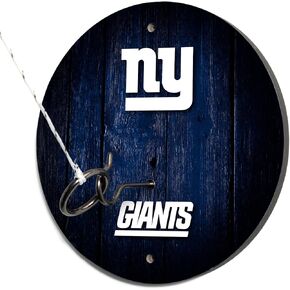 Wild Sports Solid Wood NFL Hook & Ring Toss Set with Direct Print HD Team Graphics – Easy Hang Hook and Ring Toss Target – Great Gift for Any Football Fan! Ring Toss Family Game for a Game Room