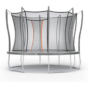 12 Ft Ultra Outdoor Trampoline with No Gap Netting, External Springs, Self Closing Entry, No Nuts or Bolts, and Safety Padding