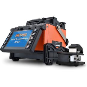 Fusion Splicer With 8PCS Electrodes Fiber Cleaver Tool Kit Automatic Focus SM MM DS NZDS Core Alignment Optical Fiber Splicing Welding Machine (SS413F-411)