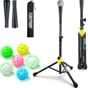 Baseball Softball Batting Tee,Adjustable Teeball Tee for Kids with Bonus Plastic Training Balls