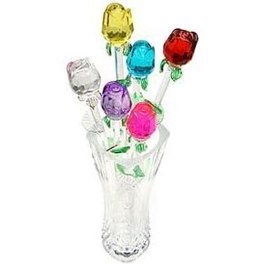 ورود زجاجية جامبل - مجموعة من 6 قطع بألوان متنوعة (13 بوصة) in Kuwait