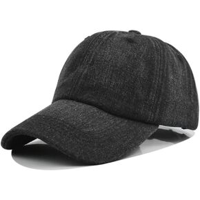Retro Washed Distressed Baseball Cap Cotton Denim Unconstructed Dad Hat Plain Trucker Hats for Men Women