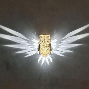 Sorandy 3D Animal LED Wall Night Light, Home Decoration Carving Lamp, Owl Wall Light Bald Eagle Light Battery Operated for Bedroom, Living Room, Stairway, Hallway, Kitchen (Vulture)
