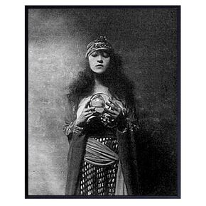 Crystal Ball, Gothic Wall Art - Goth Room Decor - Creepy Psychic, Fortune Teller - Vintage Hollywood Poster - 8x10 Photo - Pagan Gifts for Wicca, Wiccan, Occult, Horror Movies Fans