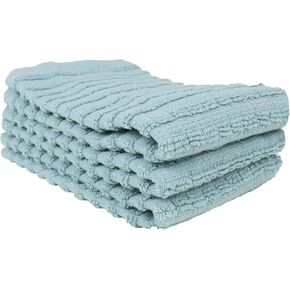 Ritz Royale Collection 100% Combed Terry Cotton, Highly Absorbent, Oversized Kitchen Towel Set, 28" x 18", 2-Pack, Solid, Black