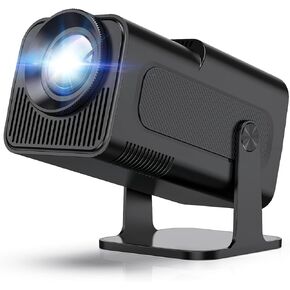 Mini Projector, ALLIWAVA Portable Projector with WiFi and Bluetooth, 4k Projector Support Auto Vertical Keystone, Android TV, HY320 FHD 1080P Smart Outdoor Projector with 180°Rotatable,Movie Projector