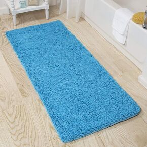 Lavish Home Memory Foam Shag Bath Mat (24x58), Orange in Kuwait