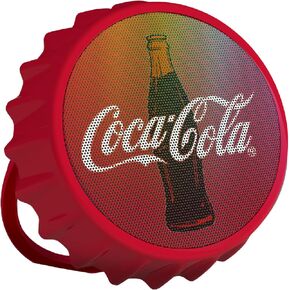 Diet Coke Bottle Cap Shaped Bluetooth Speaker with Kickstand, Color Changing Light, FM Radio, 6H Playtime, Micro SD Card, Aux Port for Home/Outdoors/Beach/Bar | Portable Bluetooth Speakers
