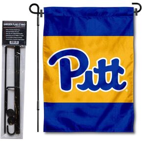College Flags & Banners Co. Pittsburgh Panthers Garden Flag with Pole Stand Holder