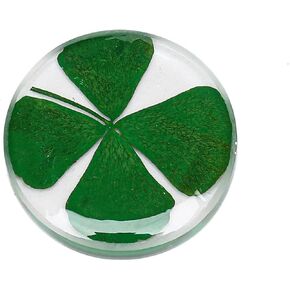 Real Four Leaf Clover Good Luck Pocket Token, Preserved, 1.25" (CLOVER03)